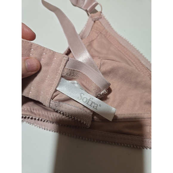 Sofra Pink Non-Padded Comfort Adjustable Straps Wire Free Bralette Bra Size 36C - Picture 5 of 6